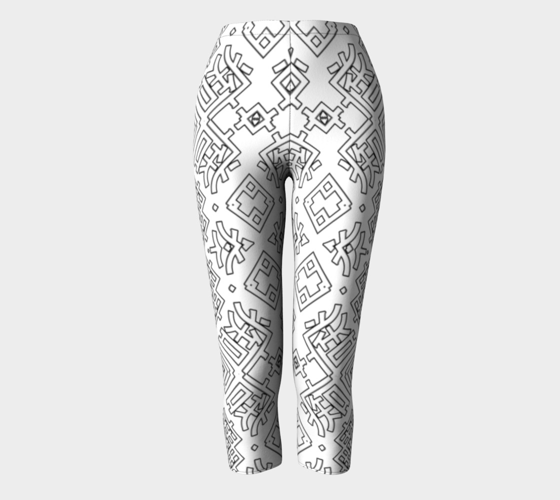 Language Blocks Typography Abstract X4 Capris preview #2