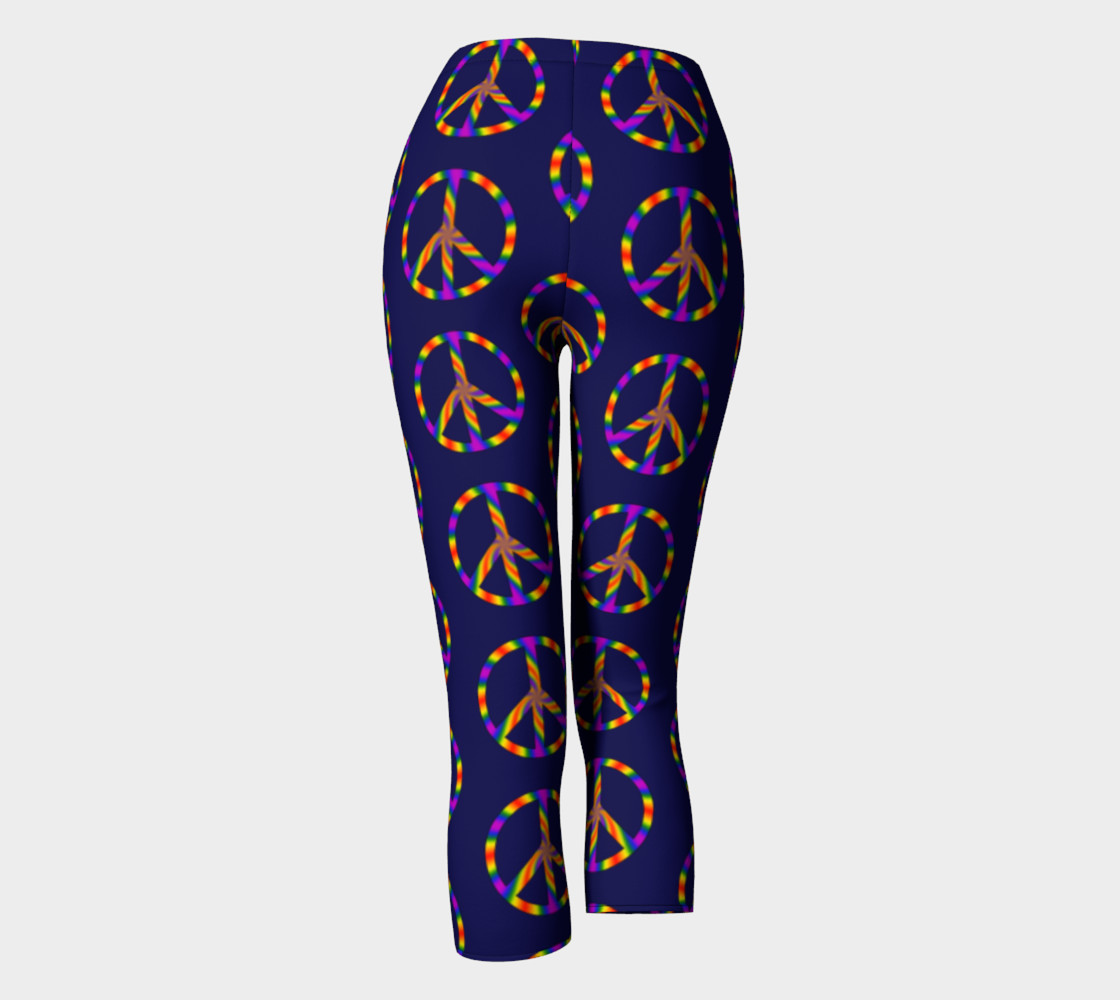 Rainbow Peace Sign Capri preview #4