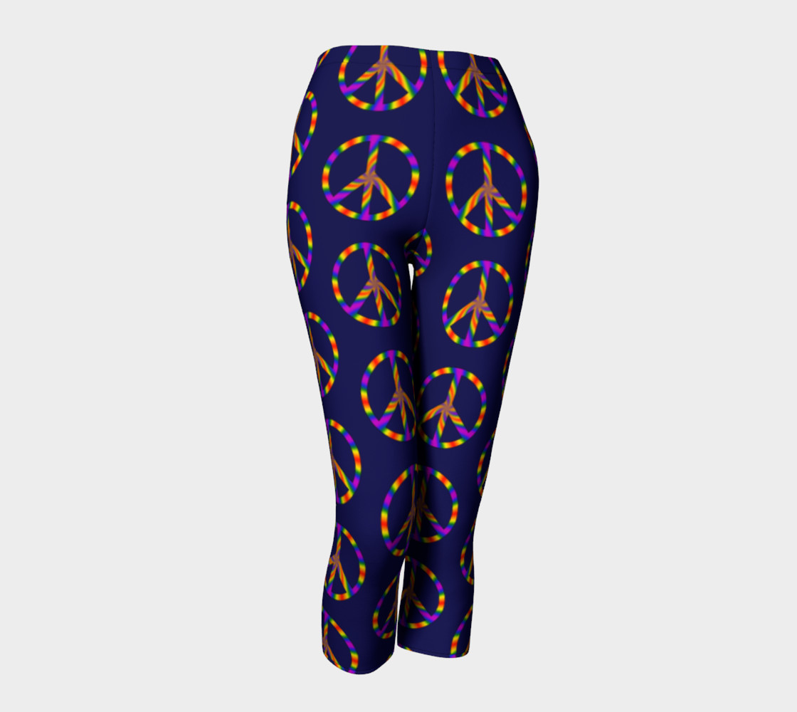 Rainbow Peace Sign Capri preview #1