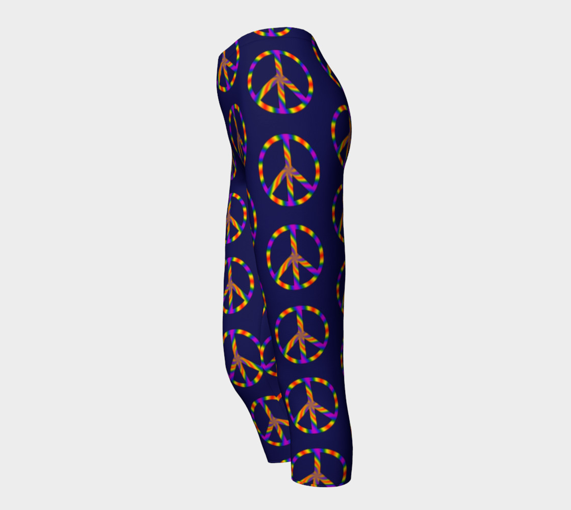 Rainbow Peace Sign Capri preview #3