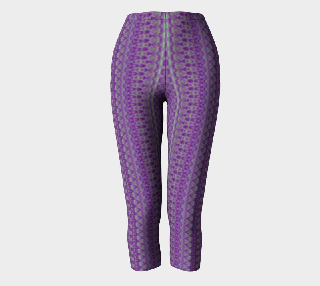 Abstract Green Purple and Lavender Damask preview #2