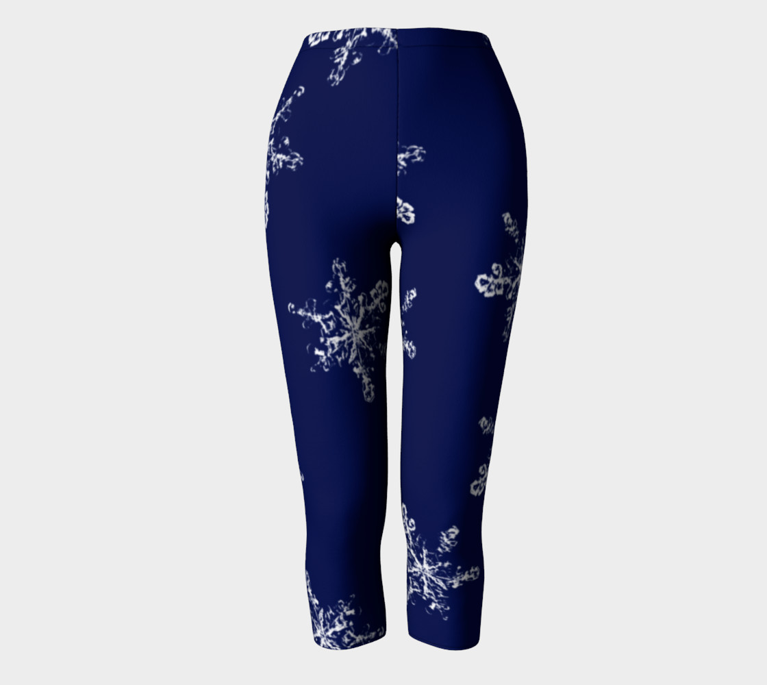 Snowflakes on Navy Background preview #2
