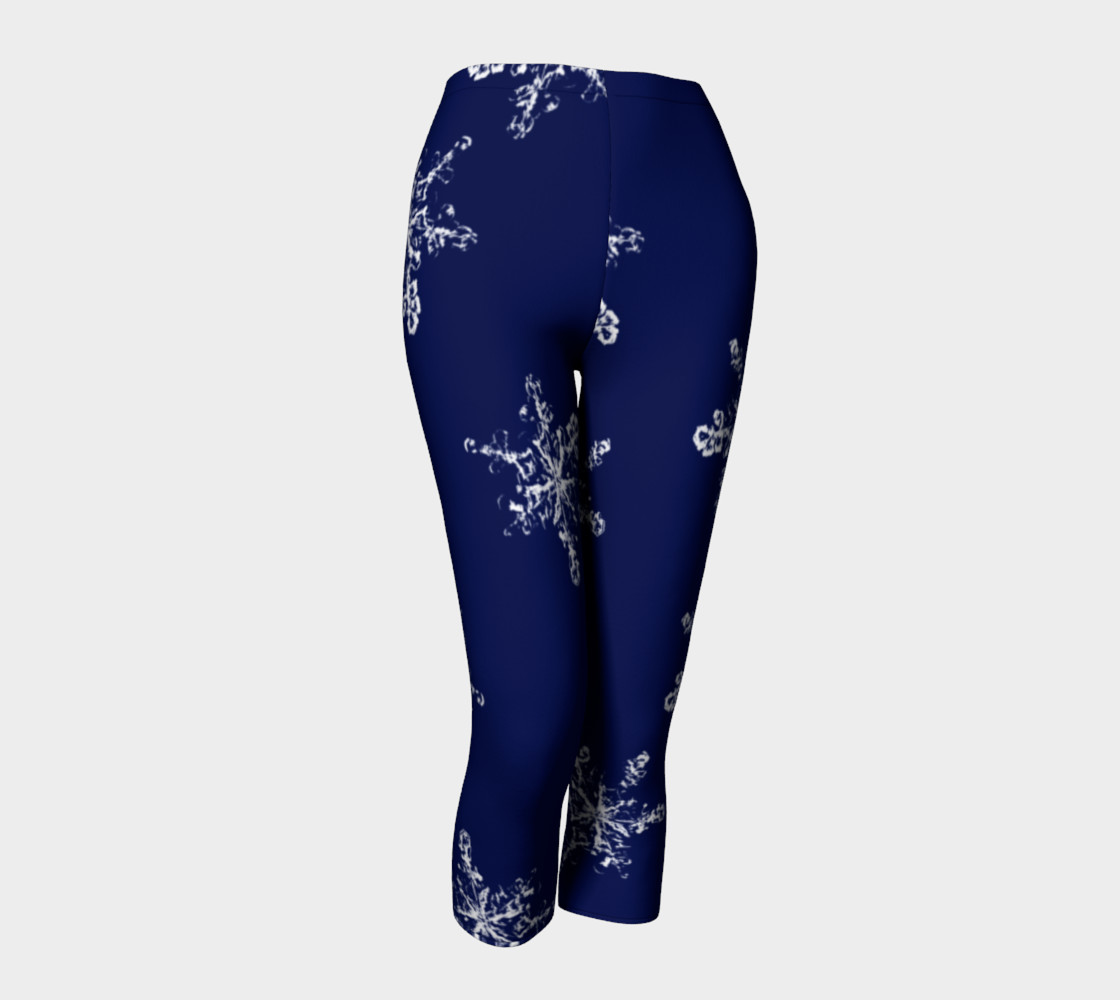 Snowflakes on Navy Background preview #1