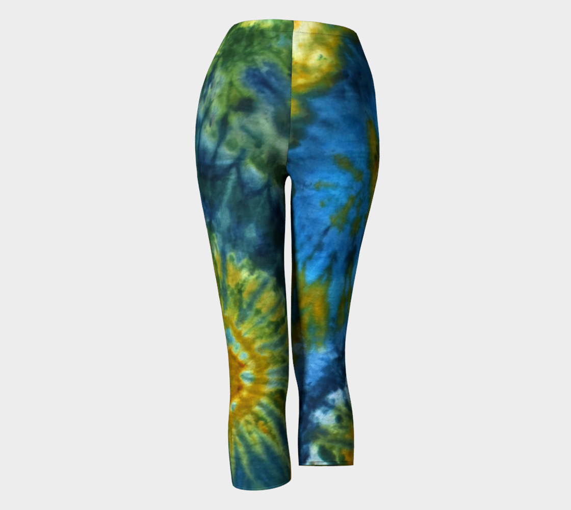 Blue Yellow Spiral Capri preview #4