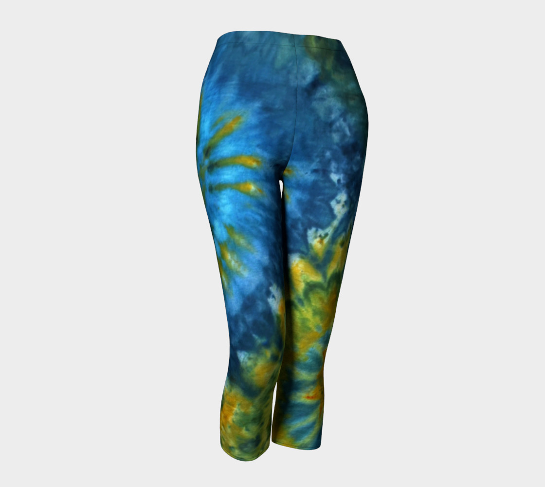 Blue Yellow Spiral Capri preview #1