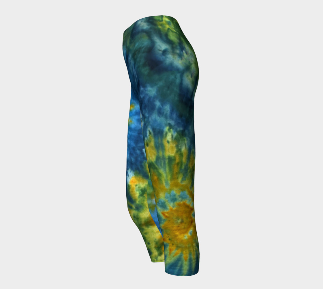 Blue Yellow Spiral Capri preview #3