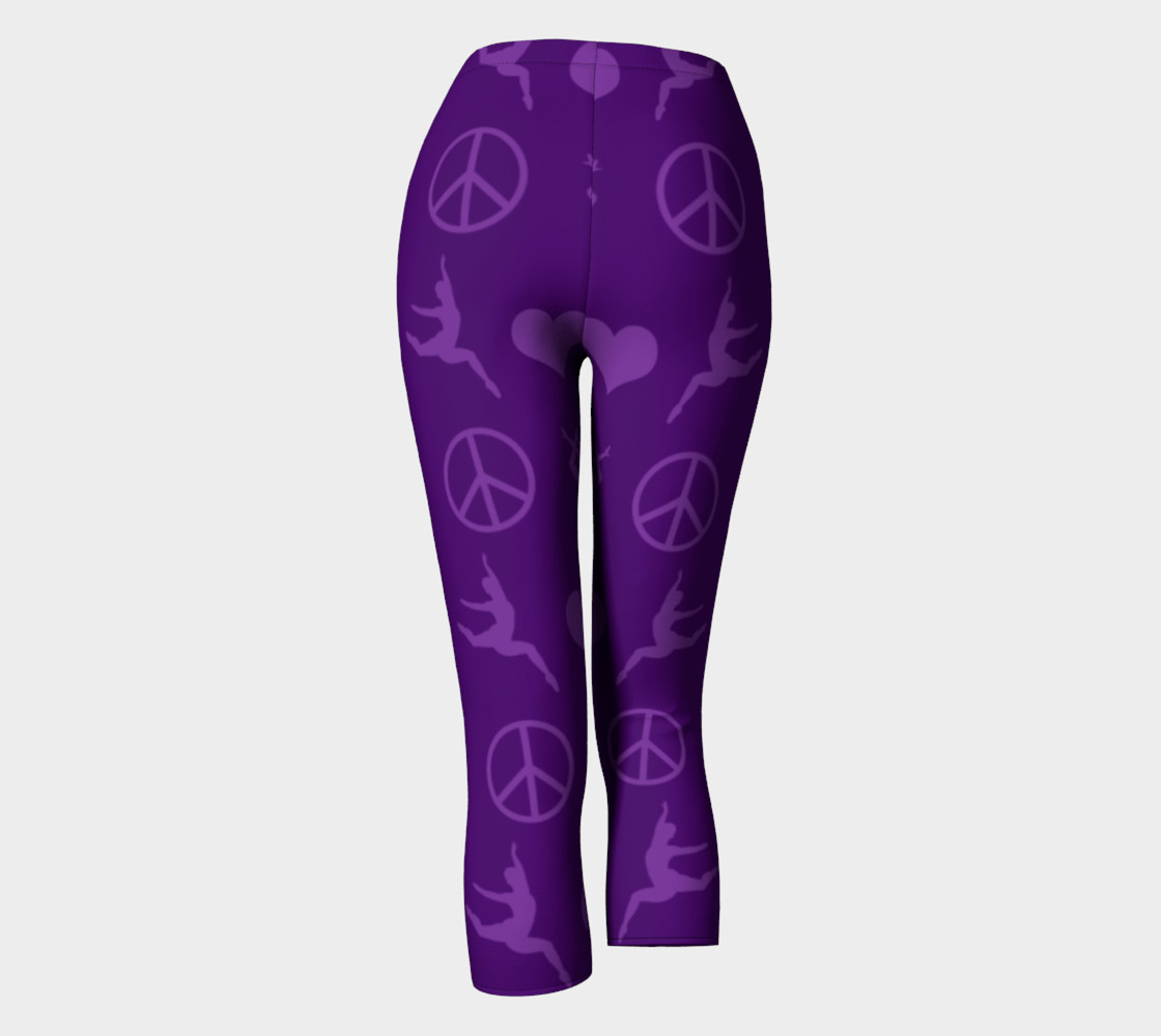 Purple gymnastics hearts peace gymnasts leggings preview #4