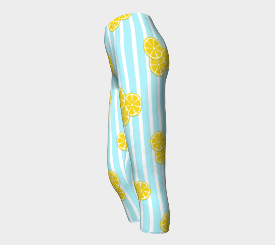 Lemon Slices on Light Blue Stripes preview #3