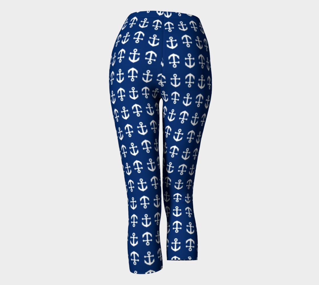 Anchor Toss (White on Navy) Capris preview #4