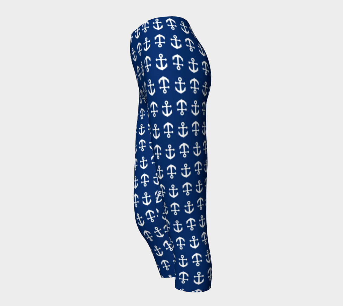 Anchor Toss (White on Navy) Capris preview #3