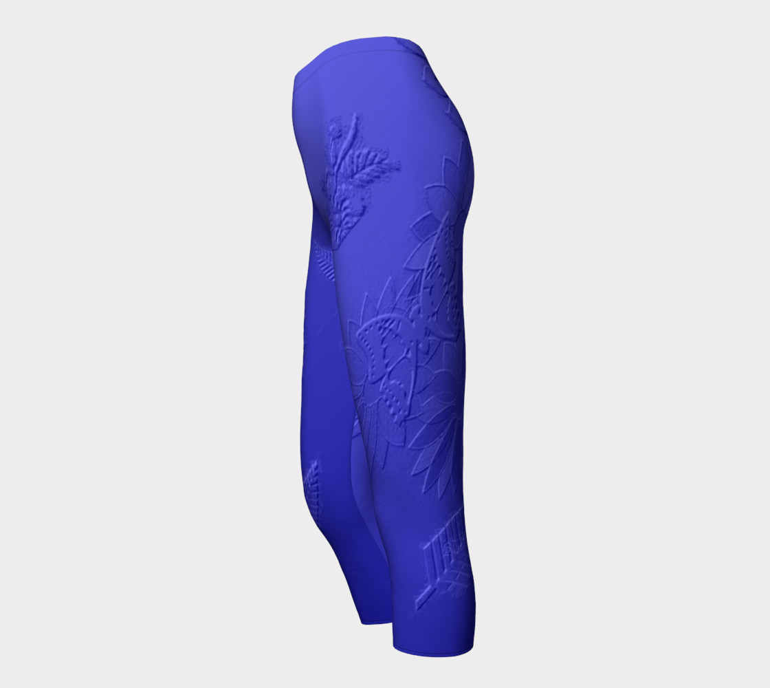 Faux Embossed Blue Capris 102-3 preview #3