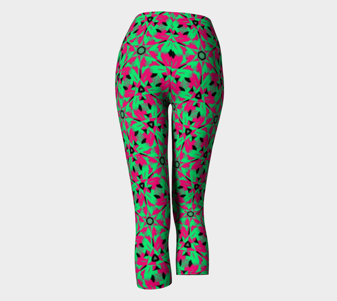 Psychedelic Kaleidoscope Capri Leggings preview #4