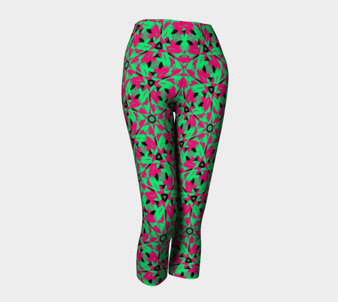 Psychedelic Kaleidoscope Capri Leggings preview #1