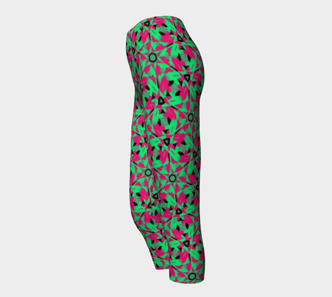 Psychedelic Kaleidoscope Capri Leggings preview #3