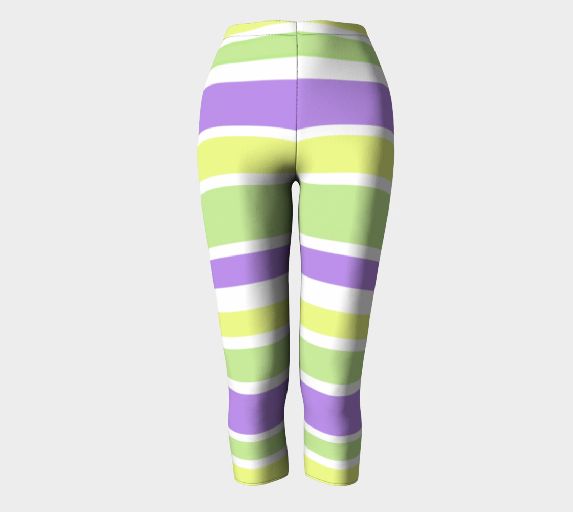 Bright Green Yellow Purple Stripes preview #2
