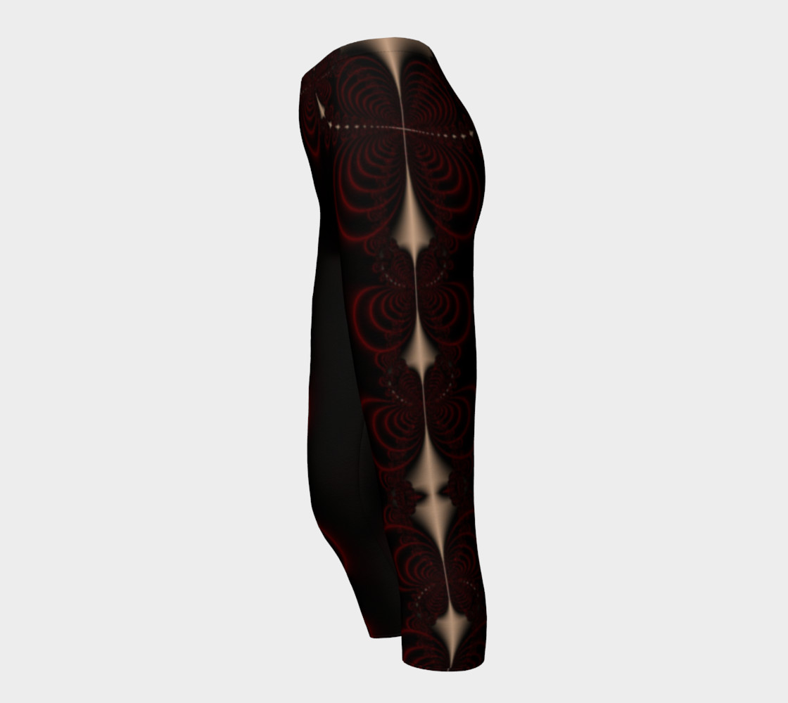 Red Velvet Butterflies Gothic Print Leggings preview #3
