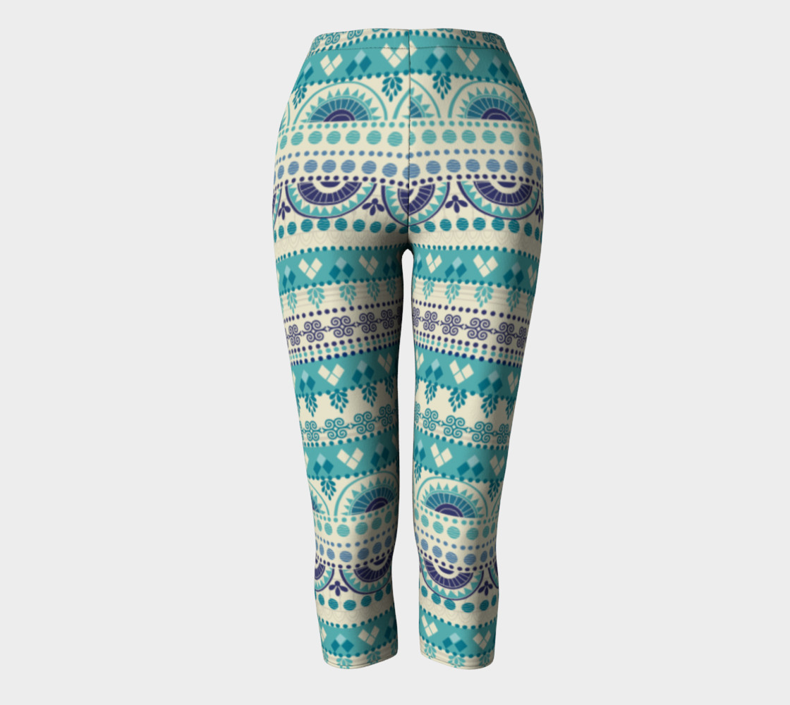 Tribal Mandala Gentle Peapod Print Capris preview #2