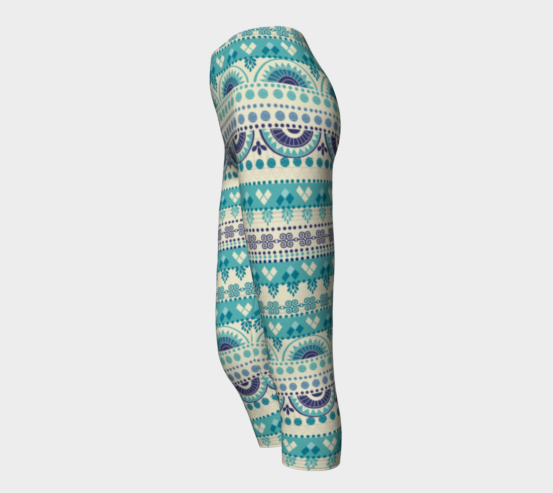 Tribal Mandala Gentle Peapod Print Capris preview #3