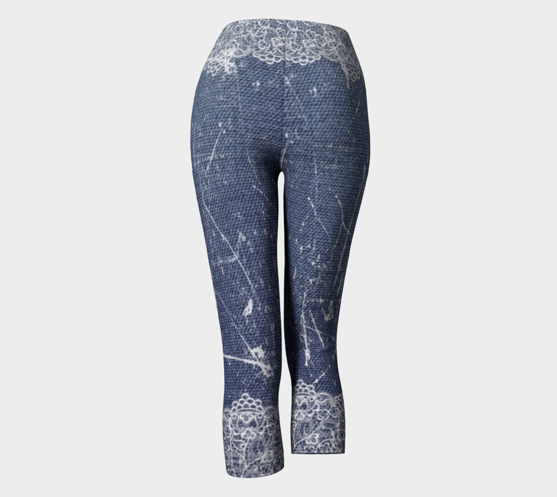 Denim Jeans with Lace Capris preview #4