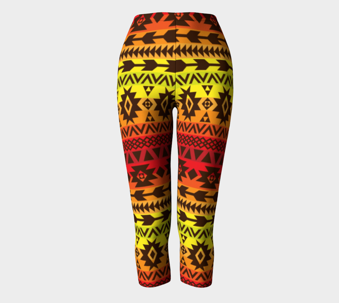 capri pants with bright ethnic pattern preview #2