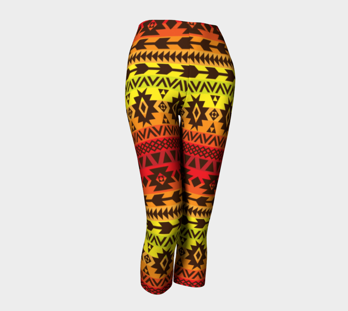 capri pants with bright ethnic pattern preview #1