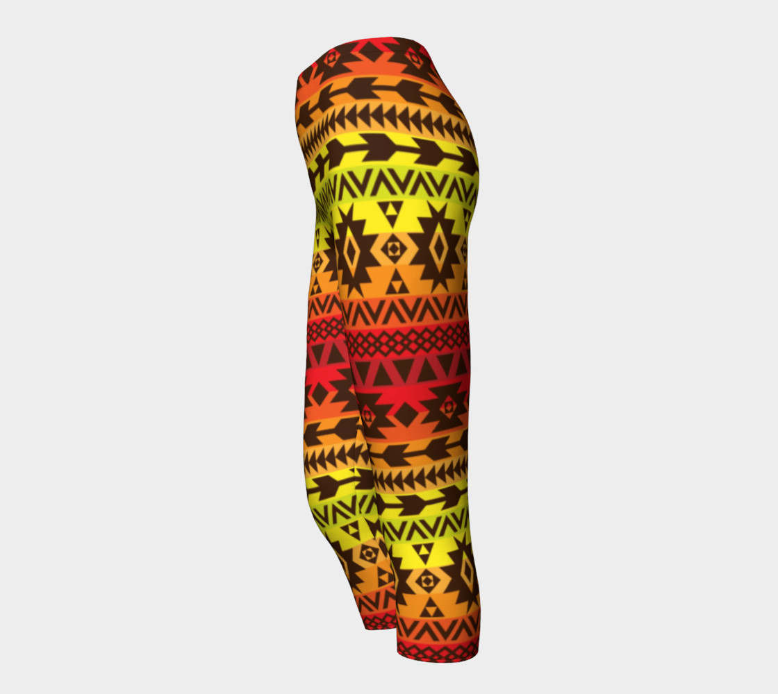 capri pants with bright ethnic pattern preview #3