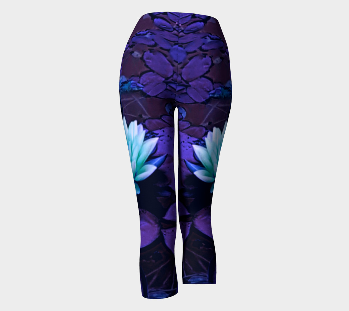 Lotus Flower Purple Turquoise Capri preview #4