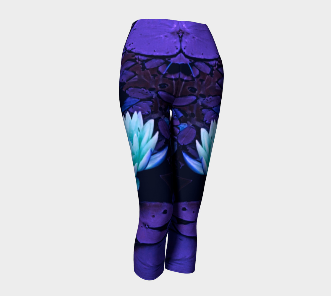 Lotus Flower Purple Turquoise Capri preview #1