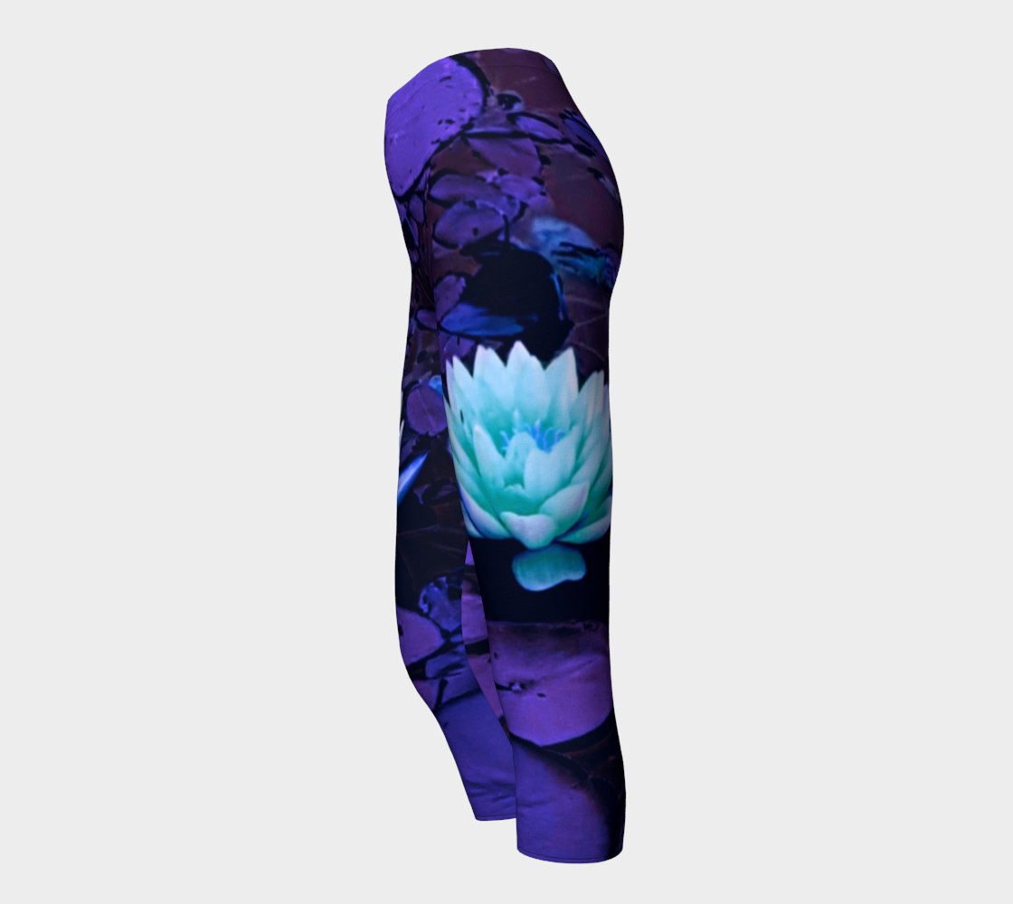 Lotus Flower Purple Turquoise Capri preview #3