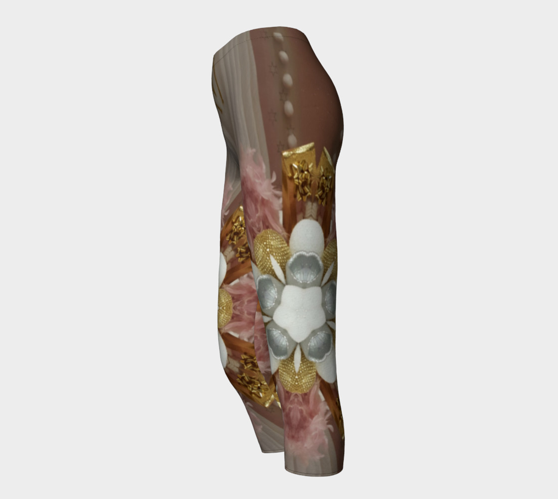 Elegant Antique Pink Shiny Gold Silver White Flower preview #3