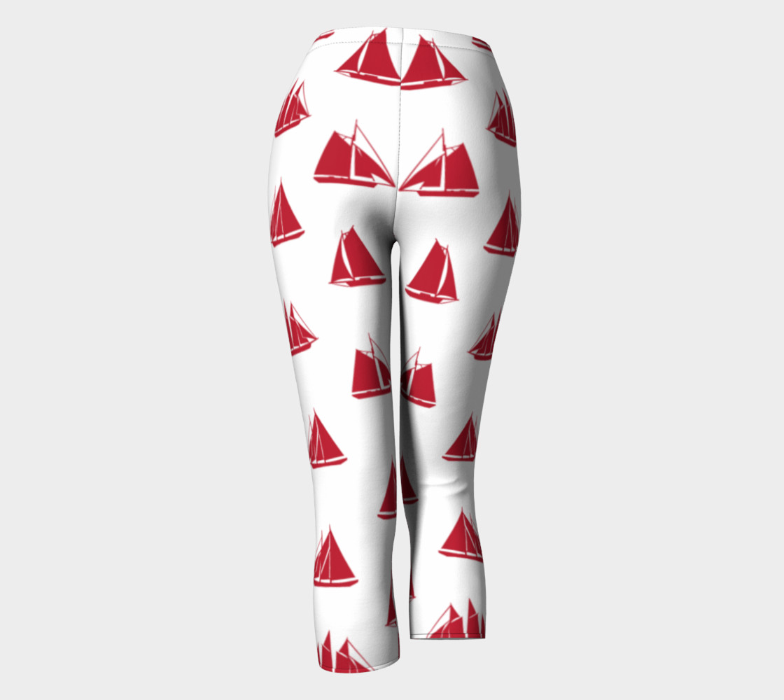 Sailboats - Red Boats on White Background preview #4
