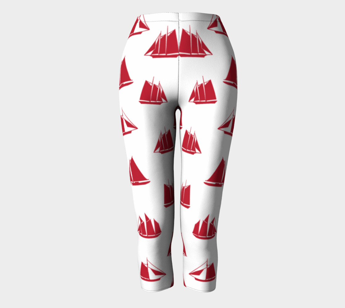 Sailboats - Red Boats on White Background preview #2