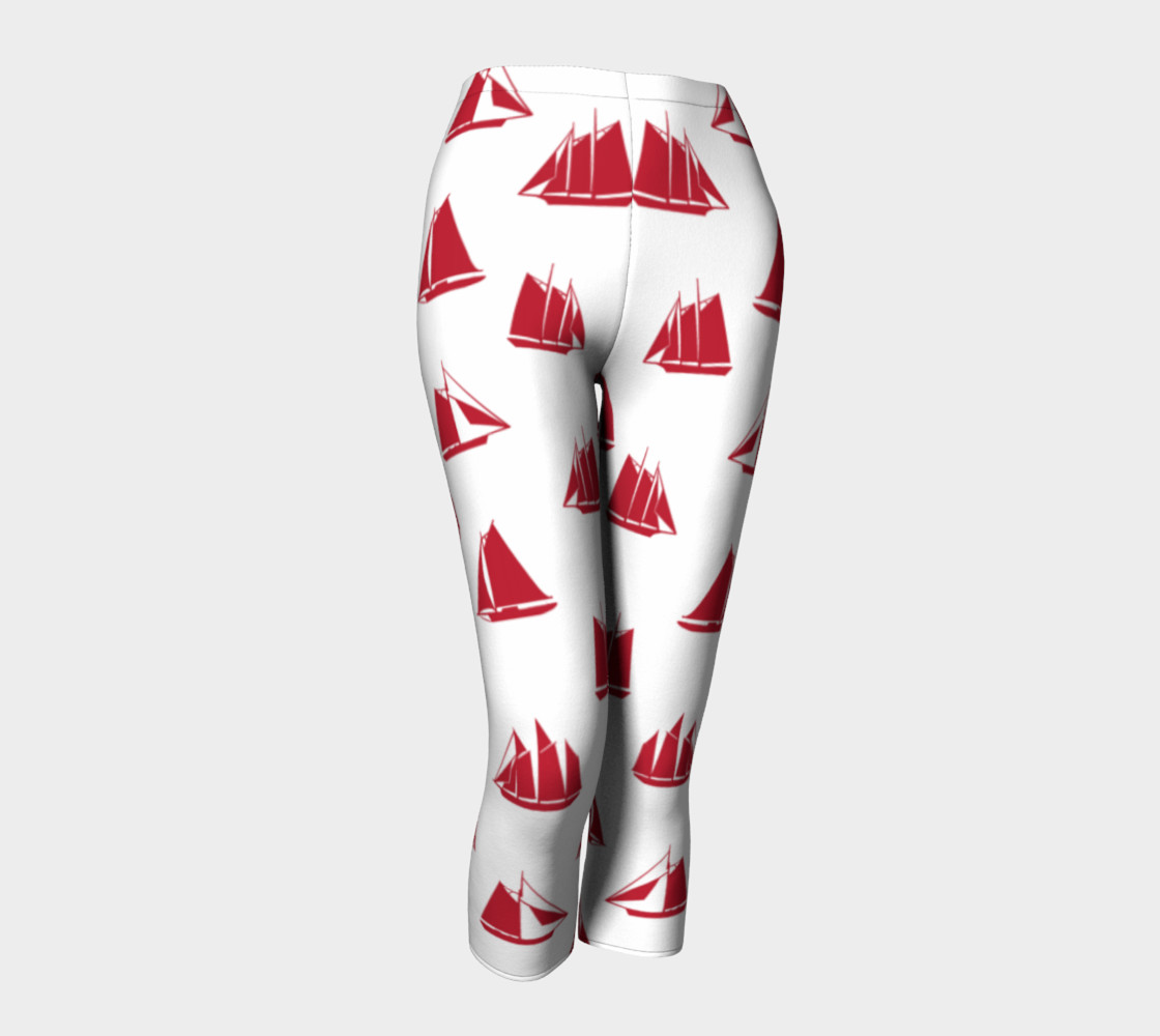 Sailboats - Red Boats on White Background preview #1