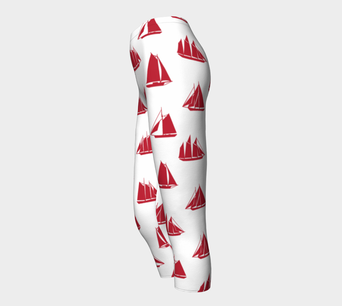 Sailboats - Red Boats on White Background preview #3