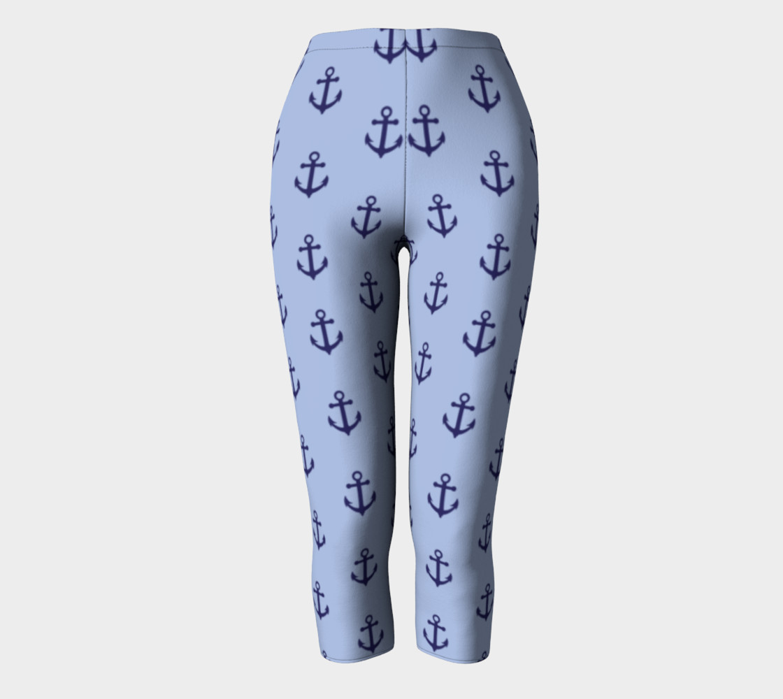 Anchors - Dark Blue Anchors on Light Blue Bg preview #2