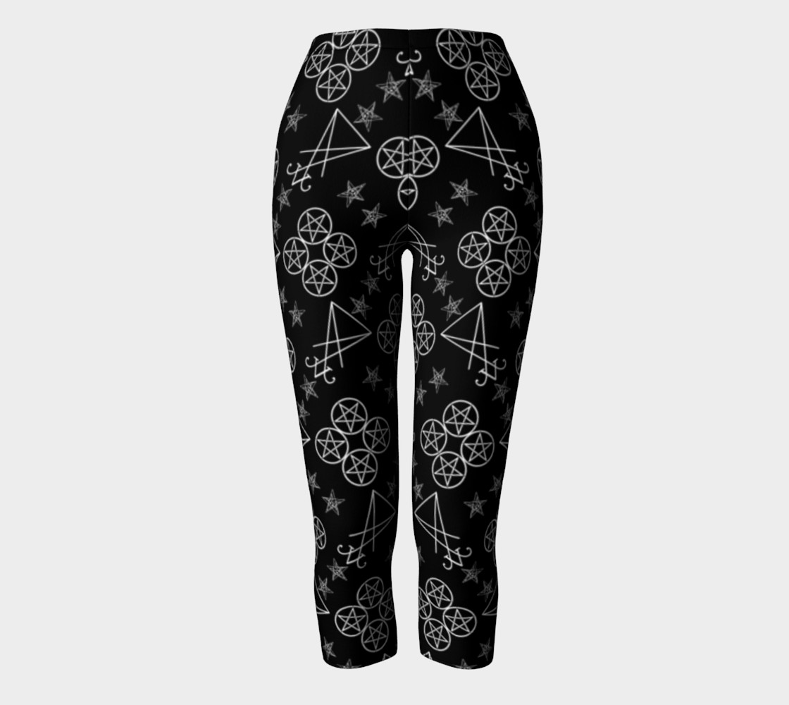 Lucifer Sigils Occult Goth Leggings preview #2