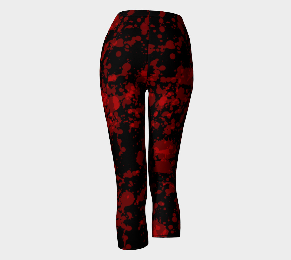 Blood on Black Goth Leggings preview #4