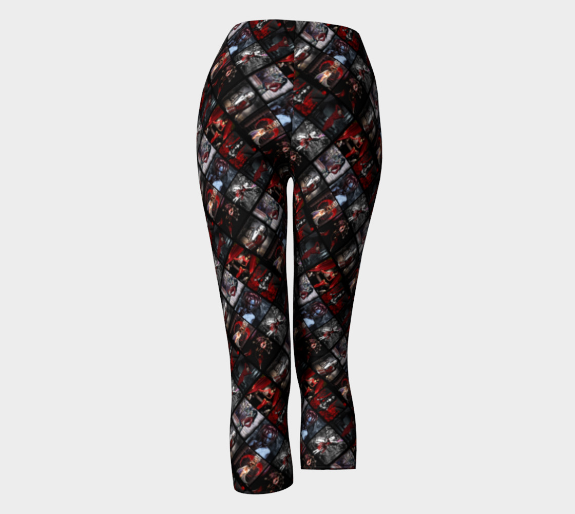 Gothic Girls In Red Fantasy Art Leggings preview #4
