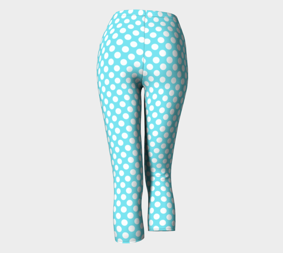 Polka Dots Pattern-Blue Capris preview #4