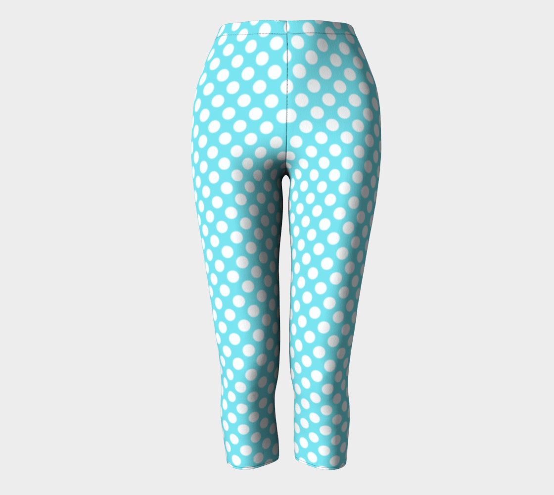 Polka Dots Pattern-Blue Capris preview #2
