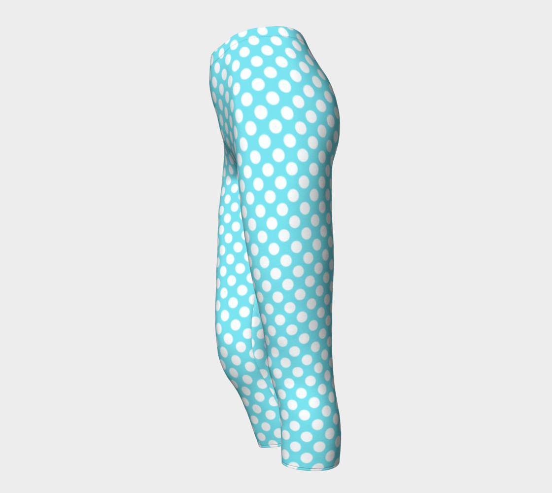 Polka Dots Pattern-Blue Capris preview #3