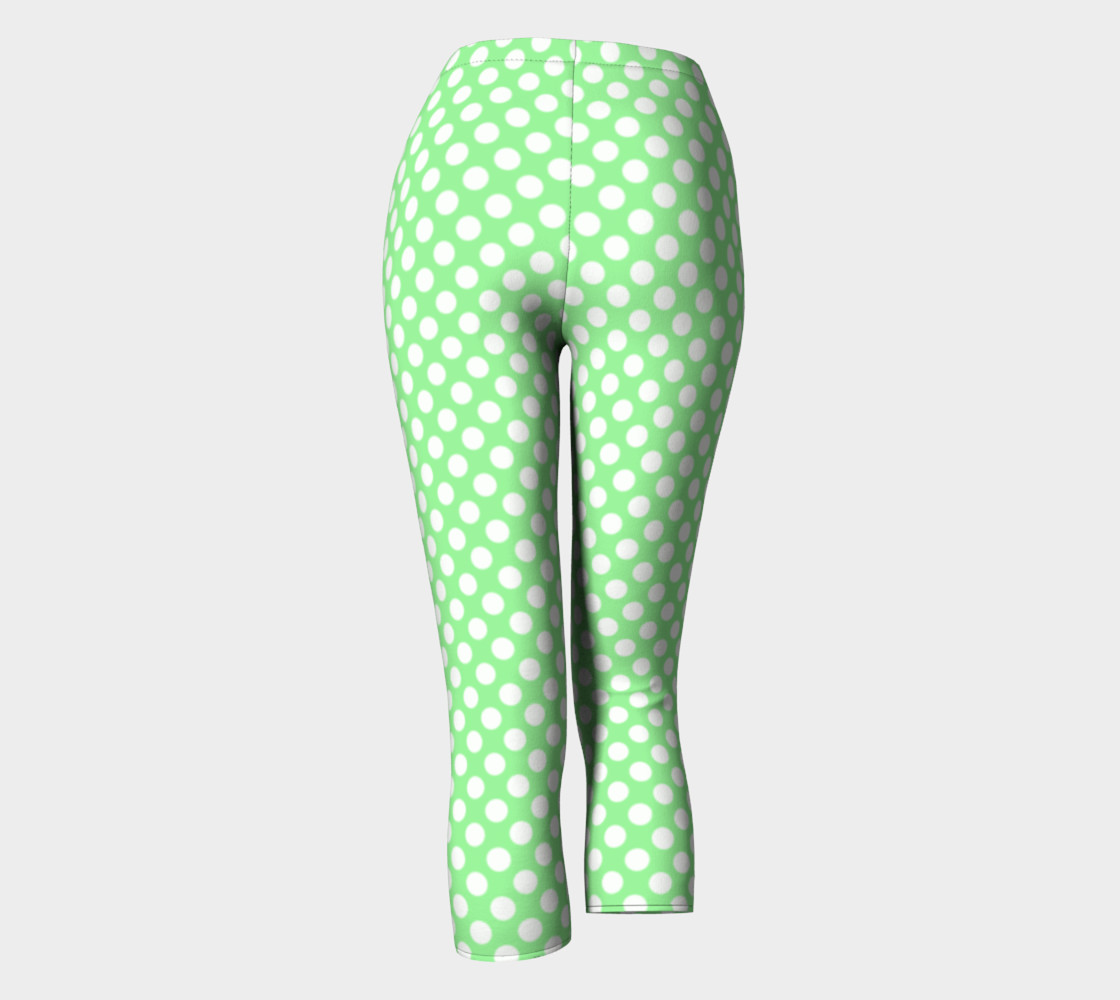 Polka Dots Pattern-Green Capris preview #4