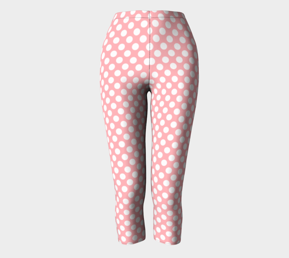 Polka Dots Pattern-Pink Capris preview #2