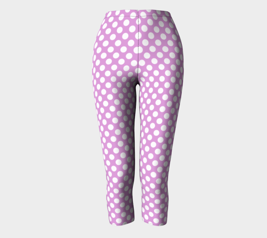 Polka Dots Pattern-Violet Capris preview #2