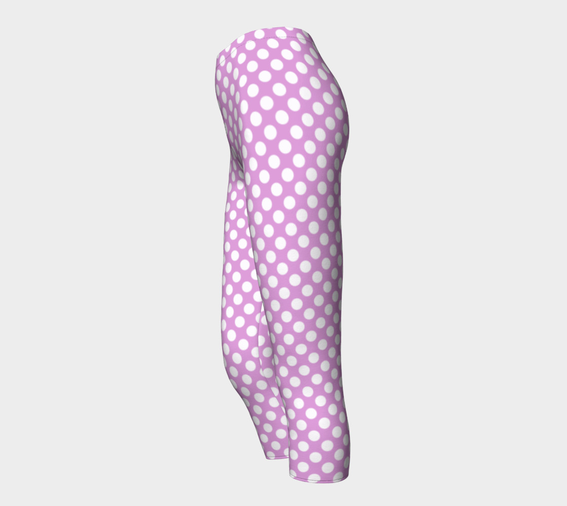 Polka Dots Pattern-Violet Capris preview #3