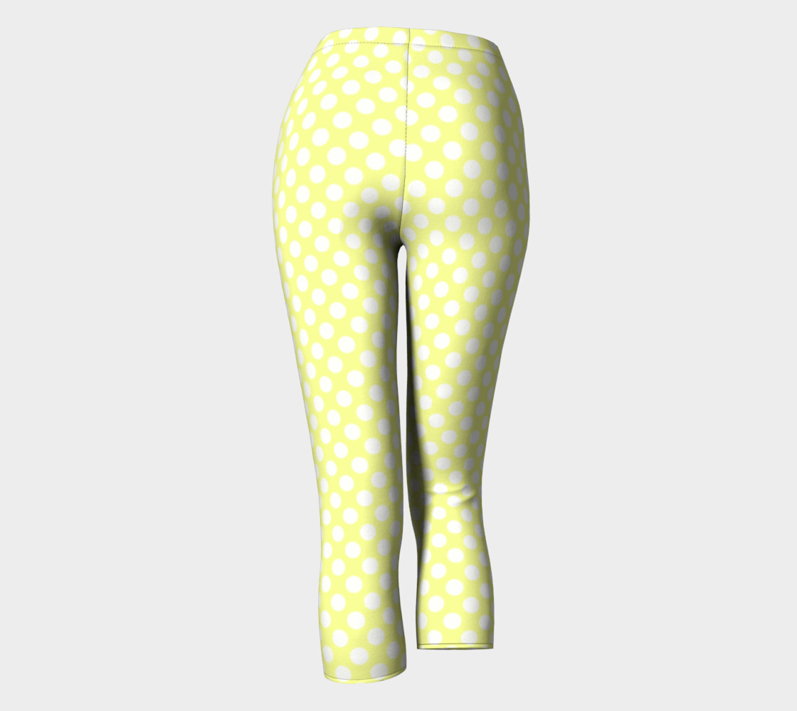 Polka Dots Pattern-Yellow Capris preview #4