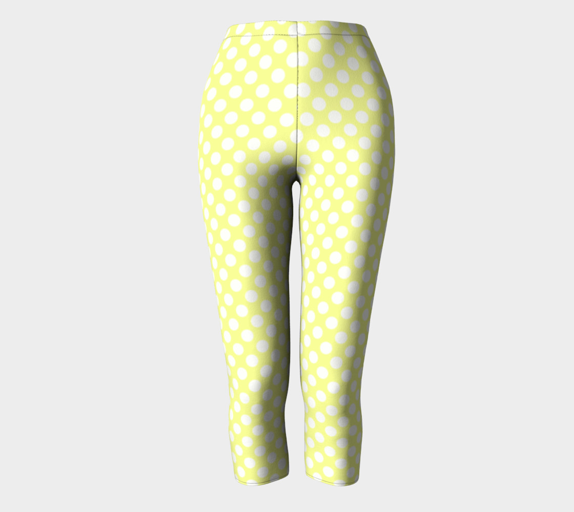 Polka Dots Pattern-Yellow Capris preview #2