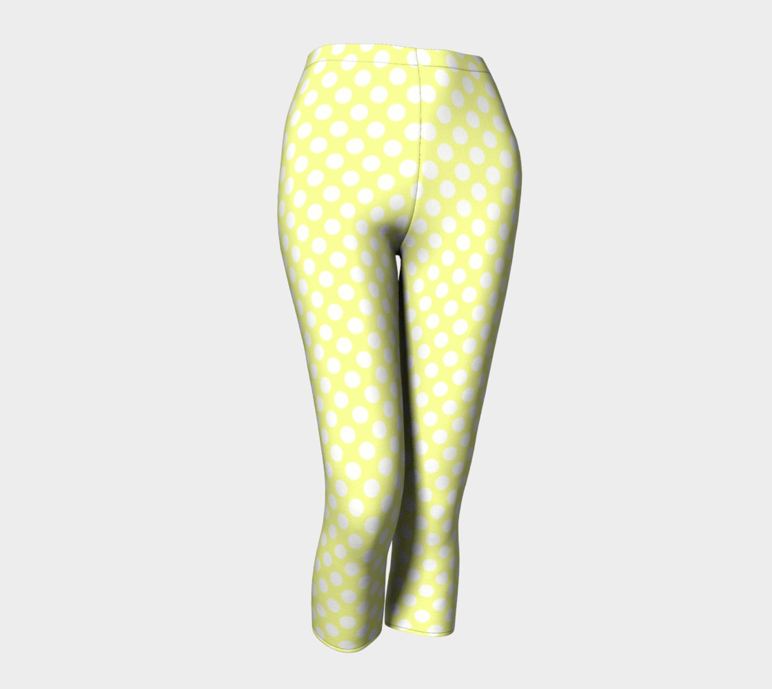 Polka Dots Pattern-Yellow Capris preview #1