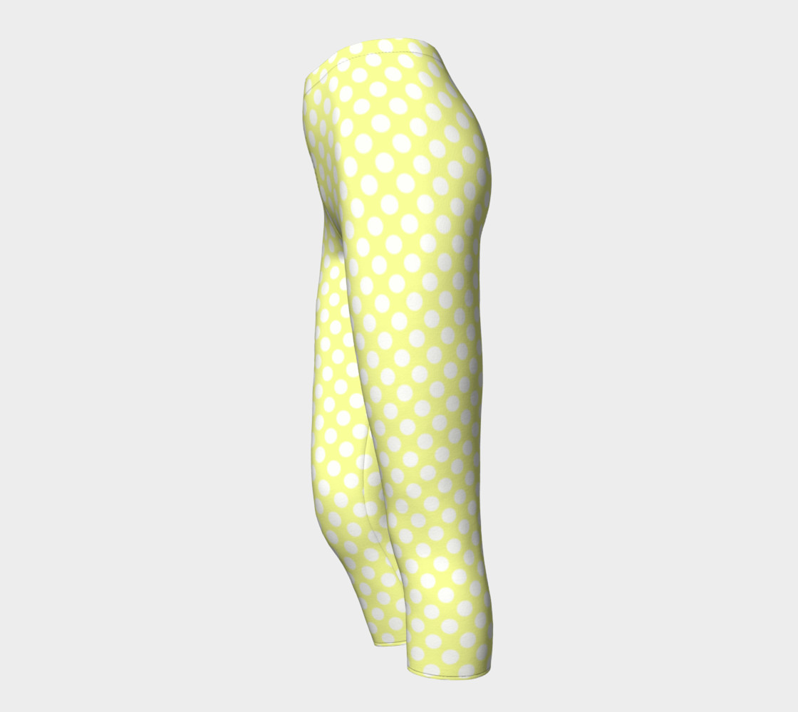 Polka Dots Pattern-Yellow Capris preview #3