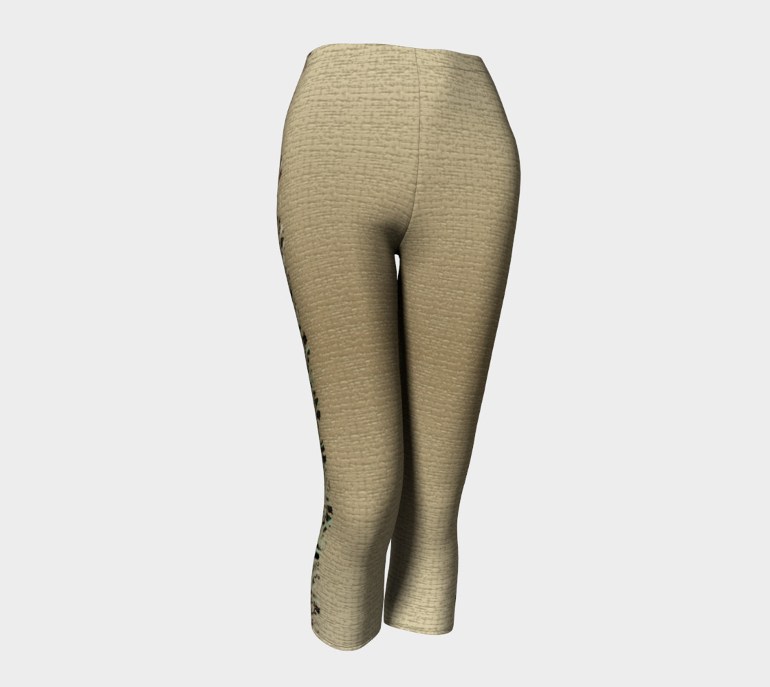 Golden Child Floral Metallic Print Leggings preview #1